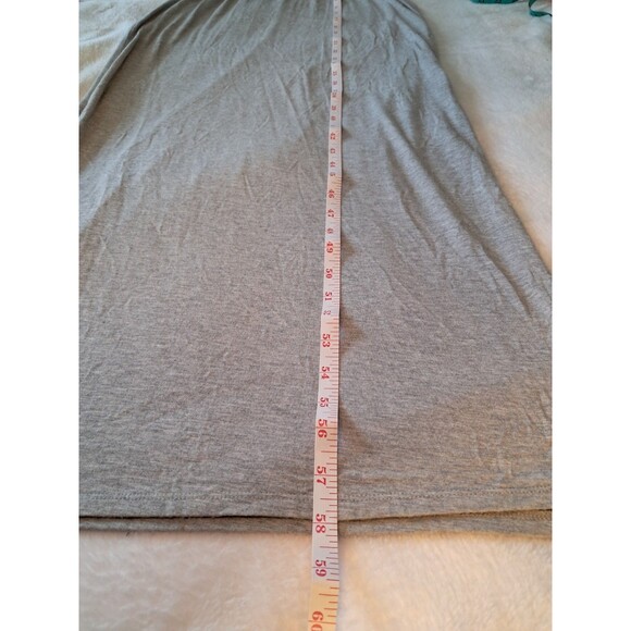 J.Crew Size XS Gray Heather Sleeveless Maxi Tank Dress Racerback Side Slits - Picture 8 of 11